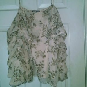 Ruffled floral shirt